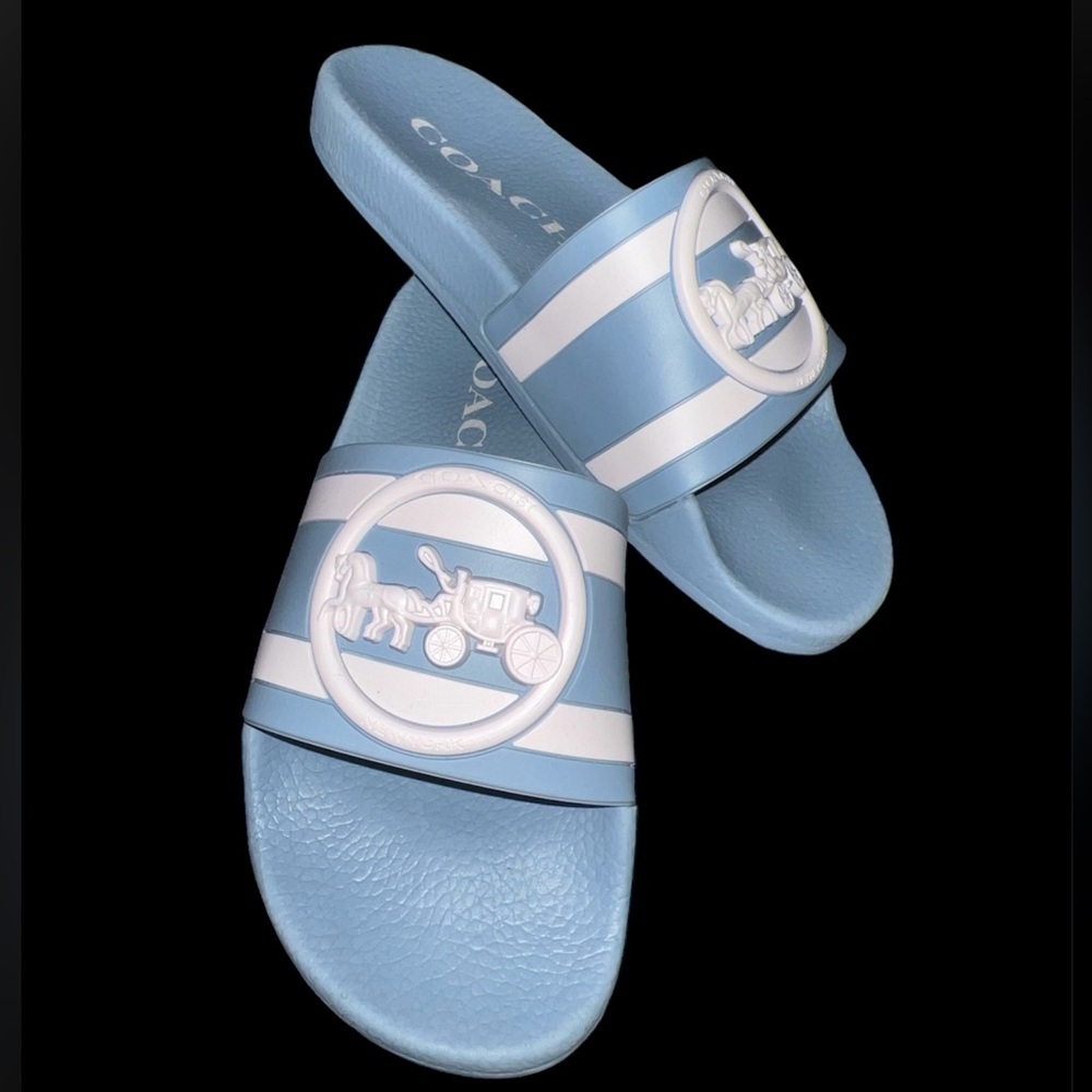Coach Uli Sport Slide With Horse And Carriage Print, size 7